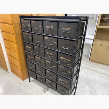 journal standard Furniture (ジャーナルスタンダードファニチャー) ハイチェスト ブラック 144 6×4段 GUIDEL  24 DRAWERS CHEST｜トレファクONLINE