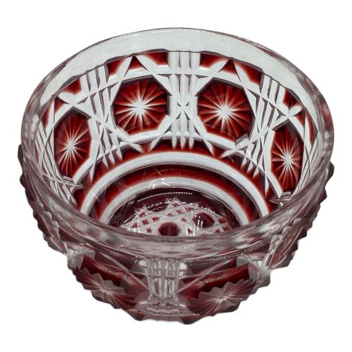 薩摩ガラス工芸 (サツマガラスコウゲイ) 切子猪口 復元 色被せガラス