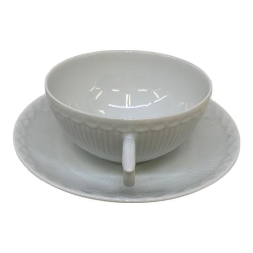 ROYAL COPENHAGEN (ロイヤル・コペンハーゲン) カップ&ソーサー ホワイトフルーテッド・ハーフレース