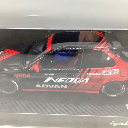 ignition model (イグニッションモデル) 1/18スケールミニカー Honda CIVIC (EK9) Type R Black/Red IG2679