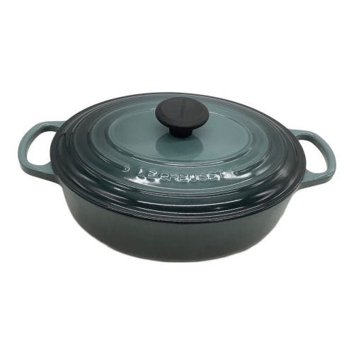 LE CREUSET (ルクルーゼ) 両手鍋 SIZE 27cm グレー キズ有 オーバル