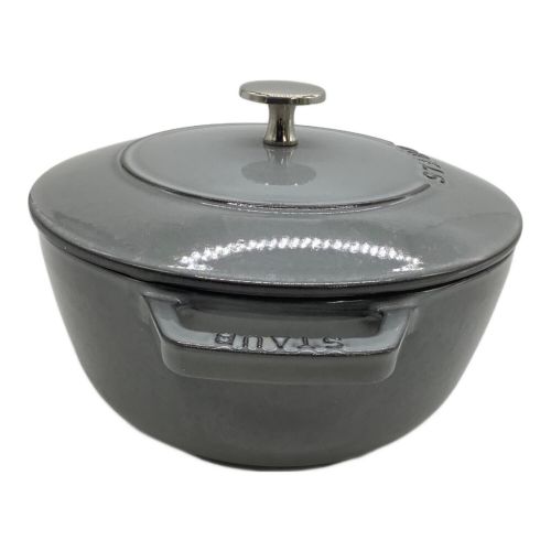 Staub (ストウブ) 両手鍋 グレー 20cm/Wa-NABE 20cm（カンパーニュ）