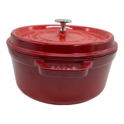 Staub (ストウブ) 両手鍋 レッド 24cm/ピコ・ココット・ラウンド