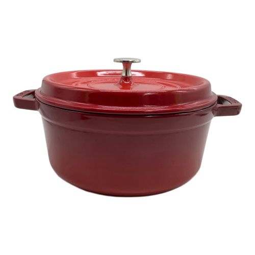 Staub (ストウブ) 両手鍋 レッド 24cm/ピコ・ココット・ラウンド