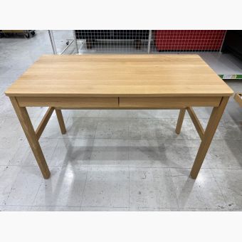 無印良品 (ムジルシリョウヒン) ワークデスク ナチュラル 237 引出・足元棚付 オーク無垢材