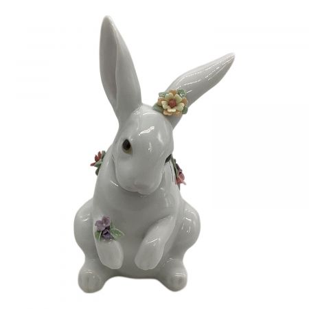 LLADRO (リヤドロ) フィギュリン 花飾りの白うさぎ4｜トレファクONLINE