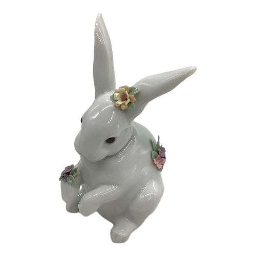 LLADRO (リヤドロ) フィギュリン 花飾りの白うさぎ4