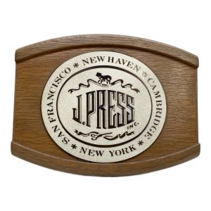 J.PRESS (ジェイプレス) 店頭ディーラーサイン 木製 金属プレート 非売品