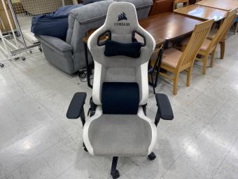 CORSAIR (コルセア) ゲーミングチェア グレー×ホワイト 1人掛け T3 RUSH V2