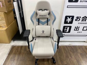 Dowinx (ドウンクス) ゲーミングチェア ベージュ×ブルー 1人掛け 66684D-04 ファブリック