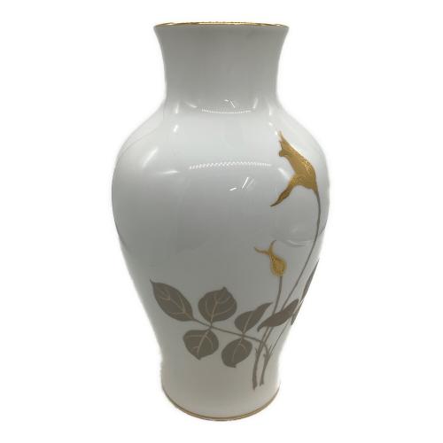 大倉陶園 (オオクラトウエン) 花瓶 金蝕バラ