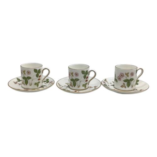 Wedgwood (ウェッジウッド) デミタスカップ&ソーサー ※箱ヨゴレ有 ワイルドストロベリー 6Pセット