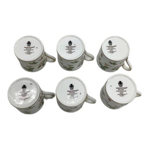 Wedgwood (ウェッジウッド) デミタスカップ&ソーサー ※箱ヨゴレ有 ワイルドストロベリー 6Pセット