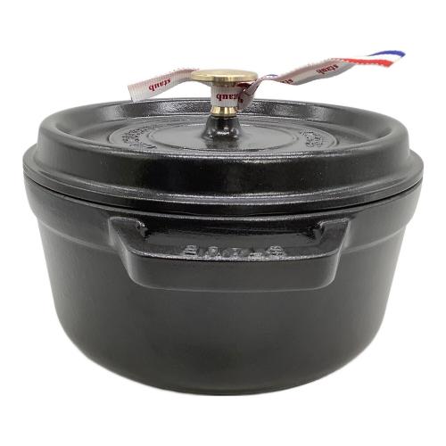 Staub (ストウブ) 両手鍋 ブラック 22cm 2.6L 40509-305 ピコ ココット ラウンド
