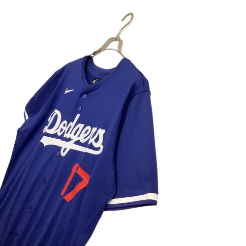 NIKE (ナイキ) ユニフォーム メンズ SIZE 48 ブルー #17 大谷翔平 ロサンゼルス・ドジャース Elite Jersey 選手着用仕様