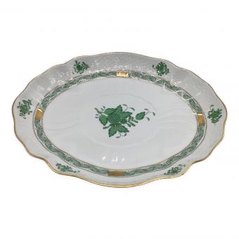 Herend (ヘレンド) オーバルプレート 26.5×21cm アポニーグリーン