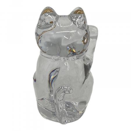 Baccarat (バカラ) ガラスオブジェ 招き猫 ラッキーキャット