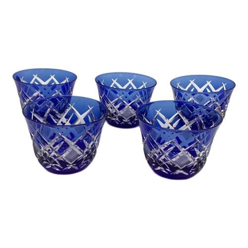 硝子工房彩鳳 (ガラスコウボウサイホ) 江戸切子 5Pセット