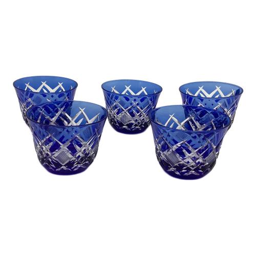 硝子工房彩鳳 (ガラスコウボウサイホ) 江戸切子 5Pセット