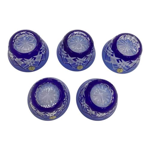 硝子工房彩鳳 (ガラスコウボウサイホ) 江戸切子 5Pセット