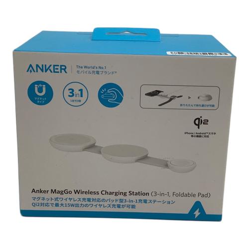 Anker (アンカー) マグネット式ワイヤレス充電機 A25M8・Anker MagGo Wireless Charging Station PSEマーク(モバイルバッテリー)有