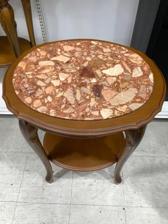 アンティーク調サイドテーブル ブラウン