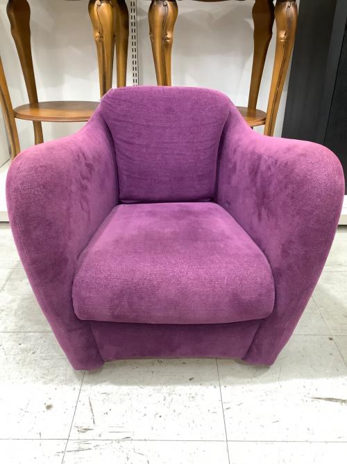 IDEE (イデー) ローソファー パープル 1人掛け ファブリック ミニミラー アームチェア
