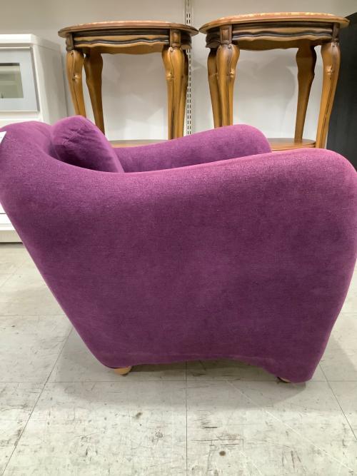 IDEE (イデー) ローソファー パープル 1人掛け ファブリック ミニミラー アームチェア