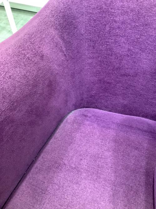 IDEE (イデー) ローソファー パープル 1人掛け ファブリック ミニミラー アームチェア