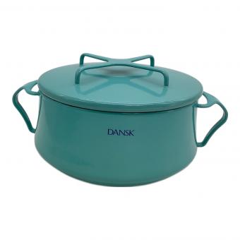DANSK (ダンスク) 両手鍋 ターコイズ コベンスタイル 18cm 2.2L IH対応 /ティール オーブン対応 ホーロー 833297
