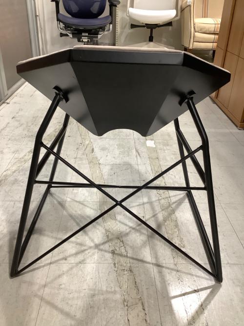 LOWYA (ロウヤ) Mチェア スチール脚 ベルベット調 TS2TB グレー×ブラック