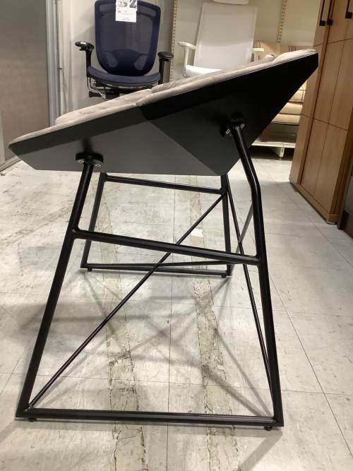 LOWYA (ロウヤ) Mチェア スチール脚 ベルベット調 TS2TB グレー×ブラック