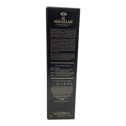 サントリー スコッチウィスキー 700ml 箱付 MACALLAN SHERRY OAK CASAK 12年 未開封