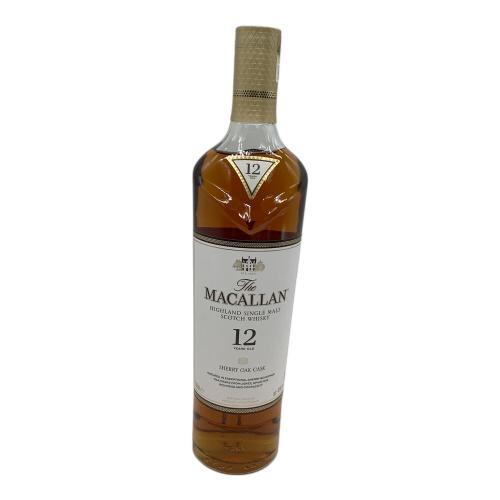 サントリー スコッチウィスキー 700ml 箱付 MACALLAN SHERRY OAK CASAK 12年 未開封
