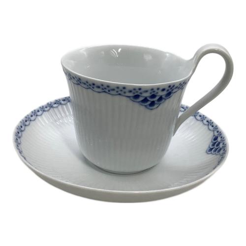 ROYAL COPENHAGEN (ロイヤル・コペンハーゲン) カップ&ソーサー ホワイト×ブルー プリンセス