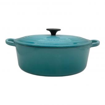 LE CREUSET (ルクルーゼ) 鍋 SIZE 27cm カリビアンブルー ココット・オーバル