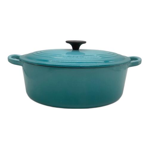 LE CREUSET (ルクルーゼ) 鍋 SIZE 27cm カリビアンブルー ココット・オーバル