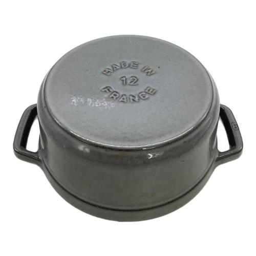 Staub (ストウブ) ピコココット ラウンド グレー/12cm