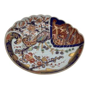 有田焼 (アリタヤキ) 盛皿 染錦松竹梅鳳凰文