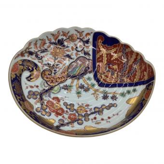 有田焼 (アリタヤキ) 盛皿 染錦松竹梅鳳凰文