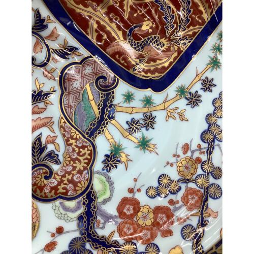 有田焼 (アリタヤキ) 盛皿 染錦松竹梅鳳凰文