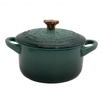 LE CREUSET (ルクルーゼ) 両手鍋 ミニココット・ロンド 14cm グリーン ノエル