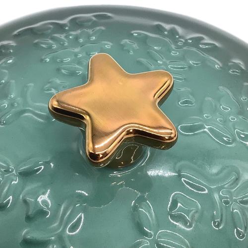 LE CREUSET (ルクルーゼ) 両手鍋 ミニココット・ロンド 14cm グリーン ノエル