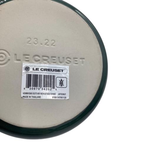 LE CREUSET (ルクルーゼ) 両手鍋 ミニココット・ロンド 14cm グリーン ノエル