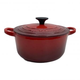 LE CREUSET (ルクルーゼ) 両手鍋 18cm チェリーレッド ココット・ロンド