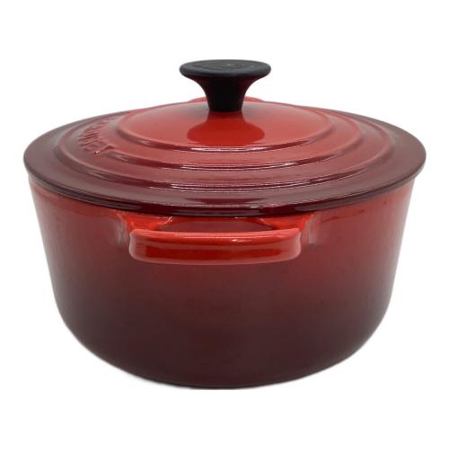 LE CREUSET (ルクルーゼ) 両手鍋 18cm チェリーレッド ココット・ロンド