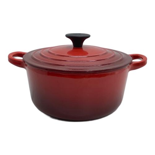 LE CREUSET (ルクルーゼ) 両手鍋 18cm チェリーレッド ココット・ロンド