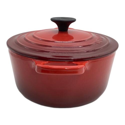 LE CREUSET (ルクルーゼ) 両手鍋 18cm チェリーレッド ココット・ロンド