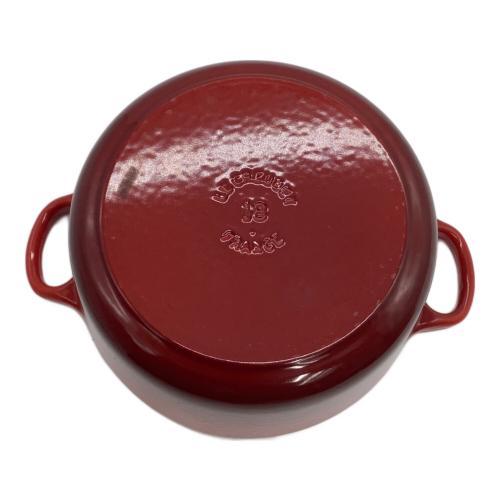 LE CREUSET (ルクルーゼ) 両手鍋 18cm チェリーレッド ココット・ロンド