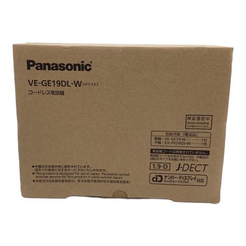 Panasonic (パナソニック) 子機付電話機 VE-GE19DL-W 2024年製